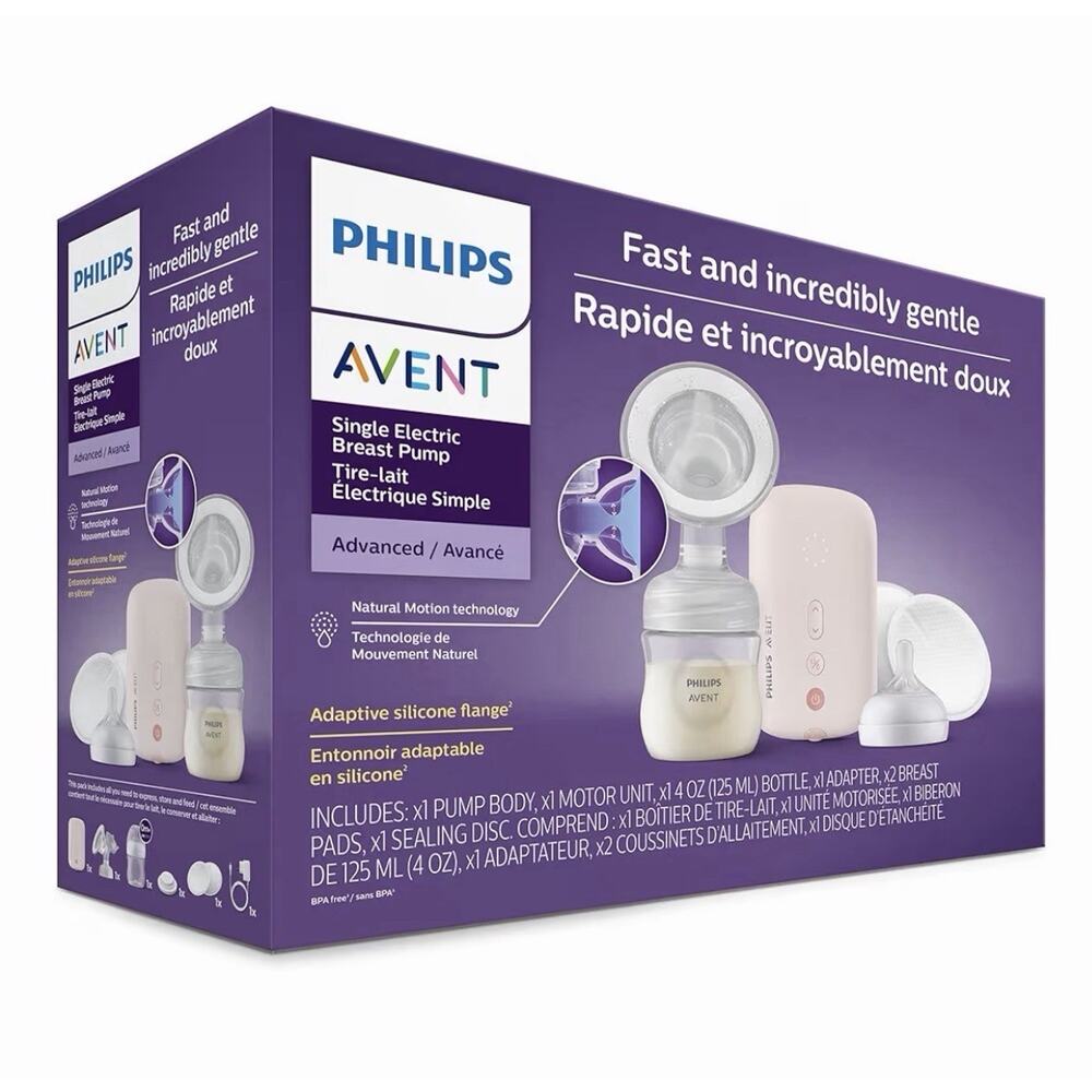 Philips Avent Single Electric Breast Pump Advanced, with Motion Technology. NEW